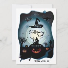 Invitación Feliz Fiesta de Halloween "Trate o Truco" mágico