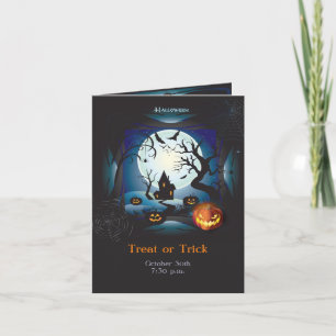 Invitación Feliz Fiesta de Halloween "Trate o Truco" mágico