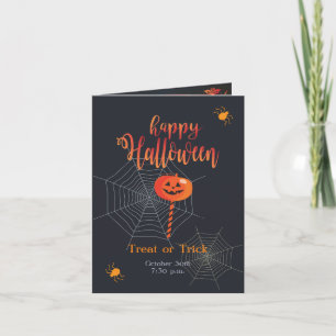 Invitación Feliz Fiesta de Halloween "Trate o Truco" mágico