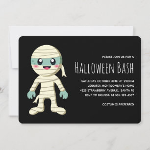 Invitación Feliz Fiesta de la momia de Halloween