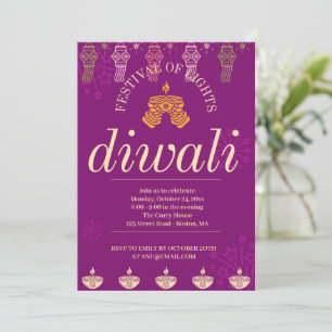 Invitación Feliz Fiesta Diwali