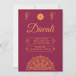 Invitación Feliz Fiesta Diwali