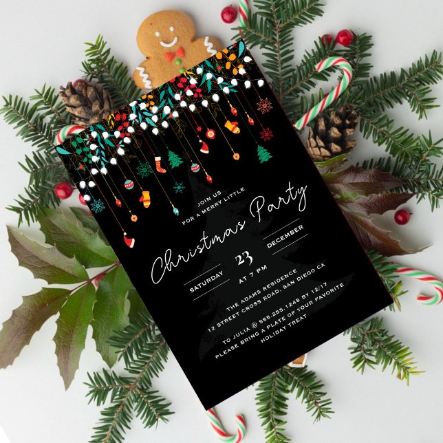 Invitación Feliz fiesta navideña de feriados de invierno (Subido por el creador)