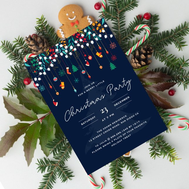 Invitación Feliz fiesta navideña de feriados de invierno (Subido por el creador)