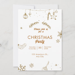 Invitación Feliz Fiesta navideño