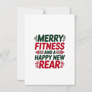 Invitación Feliz Fitness y Feliz Navidad Nuevo Trasero Fitnes