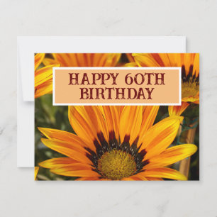 INVITACIÓN FELIZ FLORES DE FLORES DE CUMPLEAÑOS 60