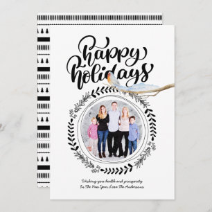 Invitación FELIZ FOTO DE FESTIVOS Robin Xmas