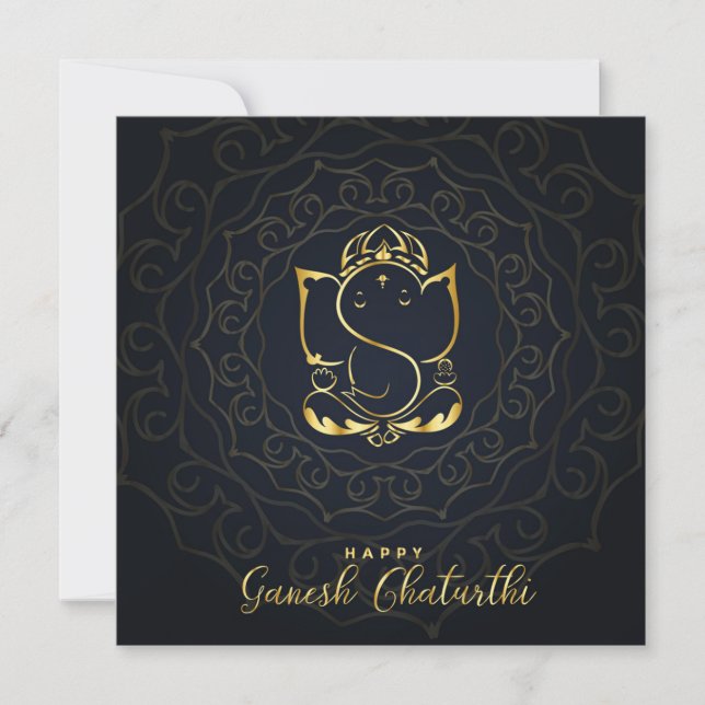 Invitación Feliz Ganesh Chaturthi (Anverso)