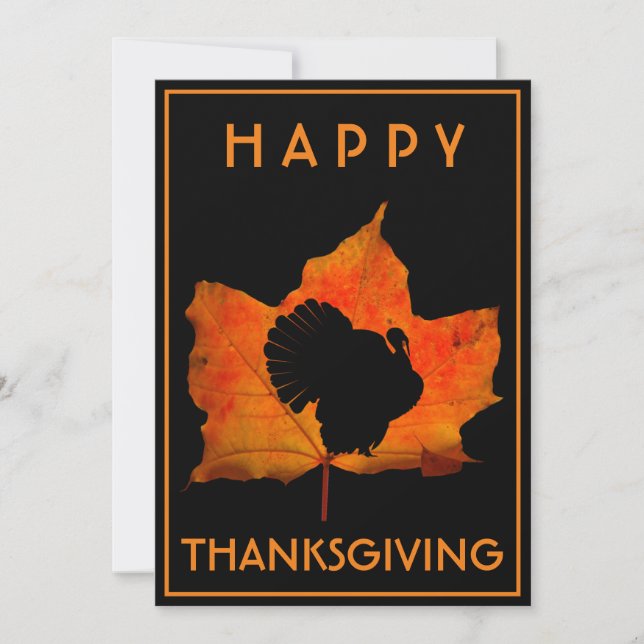 INVITACIÓN FELIZ GRACIAS AL FIESTA DE CENA TURQUÍA (Anverso)