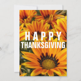 INVITACIÓN FELIZ GRACIAS POR LA CENA AMARILLO SUNFLOWER