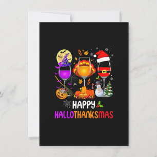 Invitación Feliz Hallothanksmas Glasses Halloween
