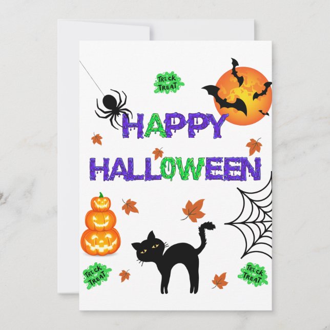 Invitación Feliz Halloween (Anverso)