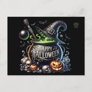 Invitación Feliz Halloween Caldero