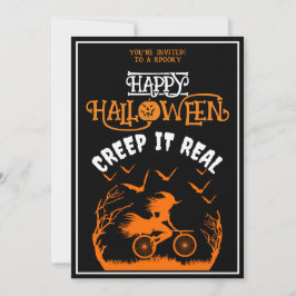 Invitación Feliz Halloween Creep It Real Fiesta de Disfraces 
