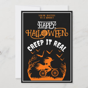 Invitación Feliz Halloween Creep It Real Fiesta de Disfraces