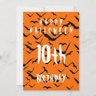 INVITACIÓN FELIZ HALLOWEEN CUMPLEAÑOS 10 AÑOS FIESTA PERSONAL