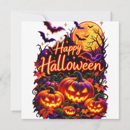Invitación Feliz Halloween diseño oscuro 