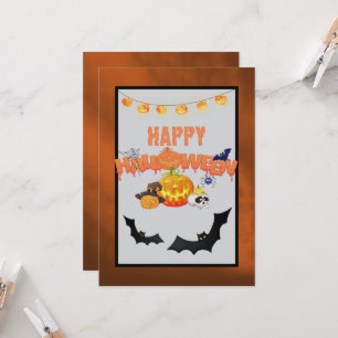 Invitación Feliz Halloween Jack-o-Lantern y más Card