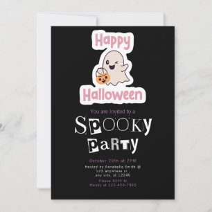Invitación Feliz Halloween Minimalista moderno