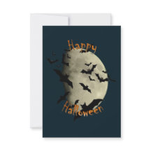 Feliz Halloween Murciélagos y Luna Embrujada