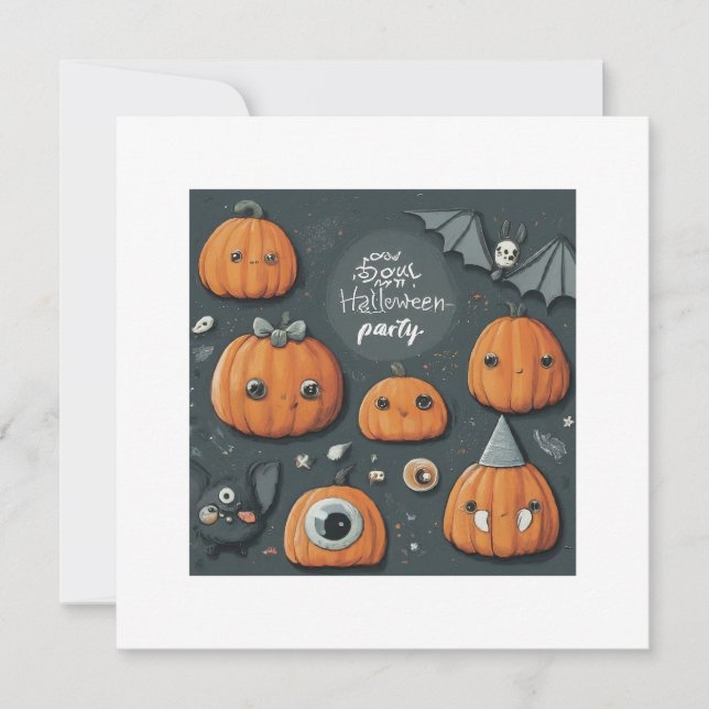 Invitación "¡Feliz Halloween obsesionado!" (Anverso)