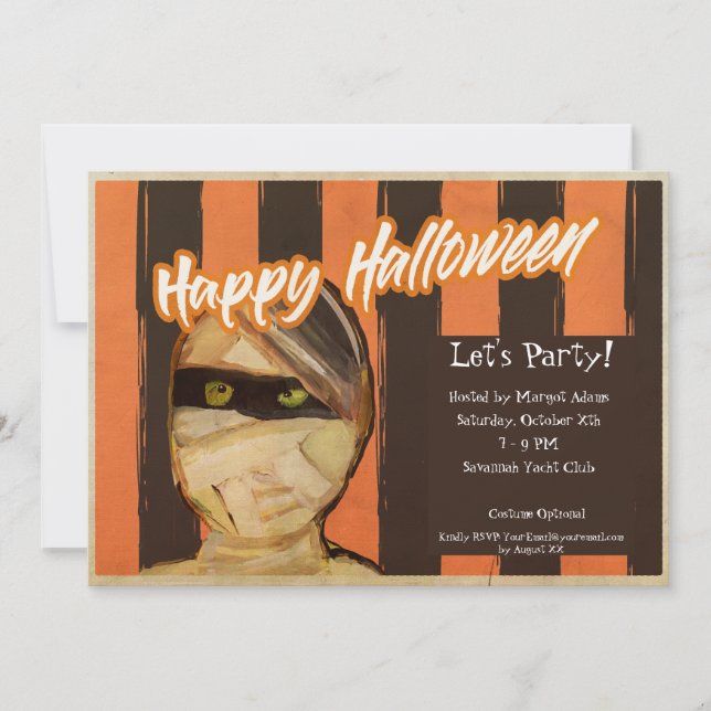 Invitación Feliz Halloween - ¡Vamos Fiesta! (Anverso)
