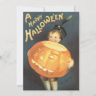 Invitación Feliz Halloween Vintage de Ellen Clapsaddle Party