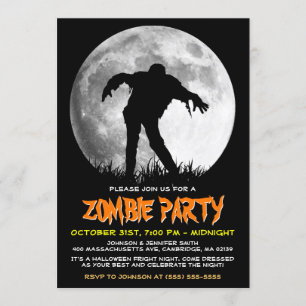 Invitación Feliz Halloween Zombie se levanta Fiesta apocalípt