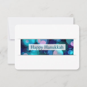 Invitación feliz hanukkah (bokeh)