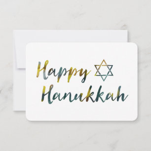Invitación feliz hanukkah bokeh