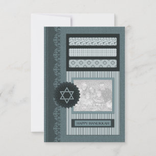 Invitación feliz hanukkah (libro de recortes)