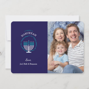 Invitación Feliz Hanukkah Photo Card