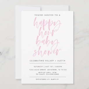INVITACIÓN FELIZ HORA BABY SHOWER- PINK