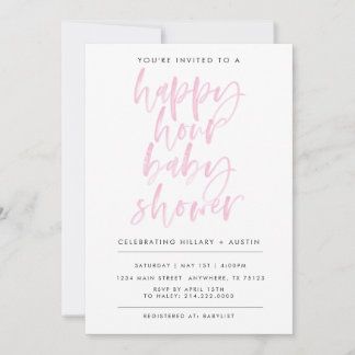 INVITACIÓN FELIZ HORA BABY SHOWER- PINK