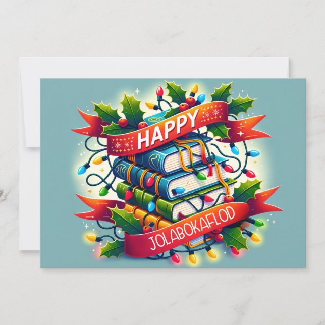 Invitación Feliz Jolabokaflod (Anverso)