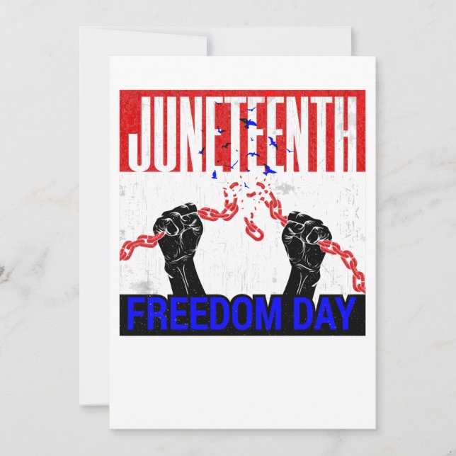 Invitación feliz juneteenth libertad festivo afroamericano (Anverso)