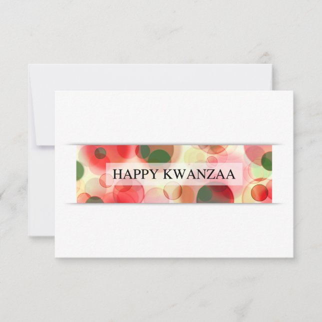Invitación feliz kwanzaa (bokeh) (Anverso)