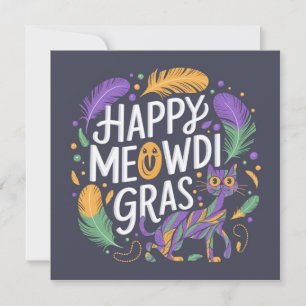 Invitación Feliz martes de carnaval Meowdi 
