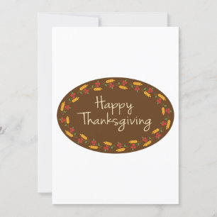 Invitación Feliz mensaje de Acción de Gracias