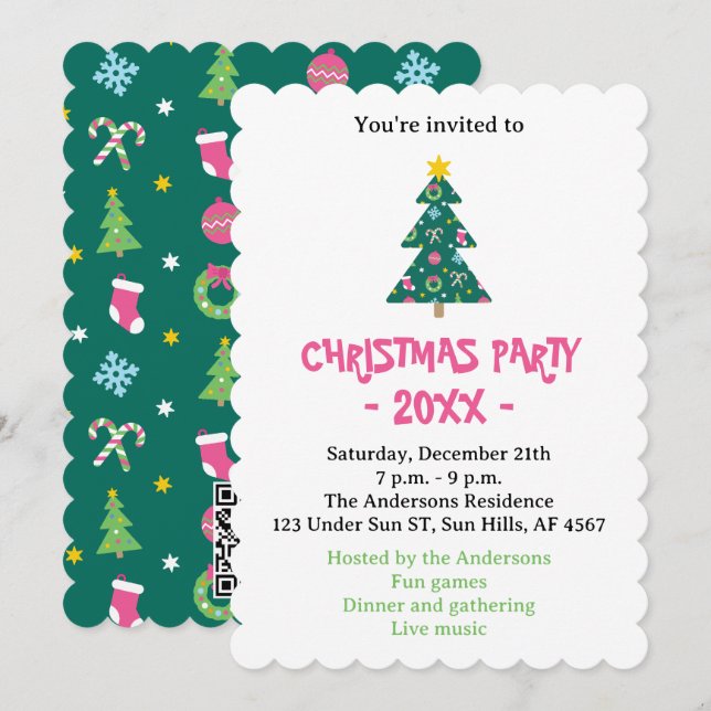 Invitación Feliz Navidad (Anverso / Reverso)