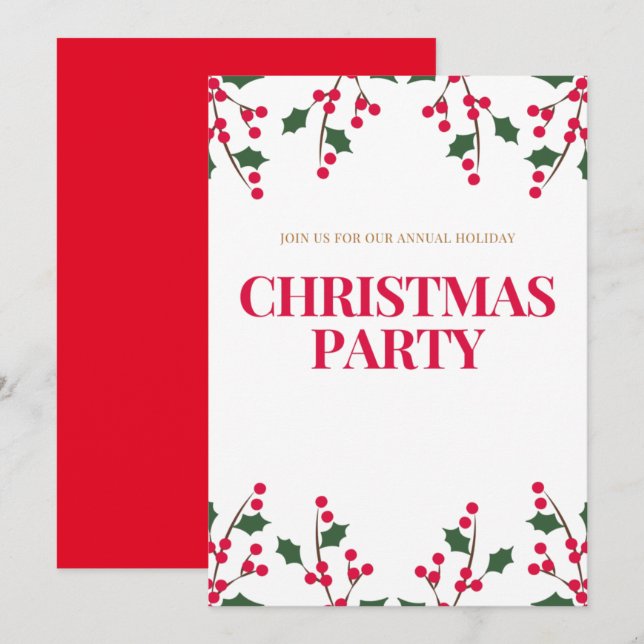 Invitación Feliz Navidad (Anverso / Reverso)