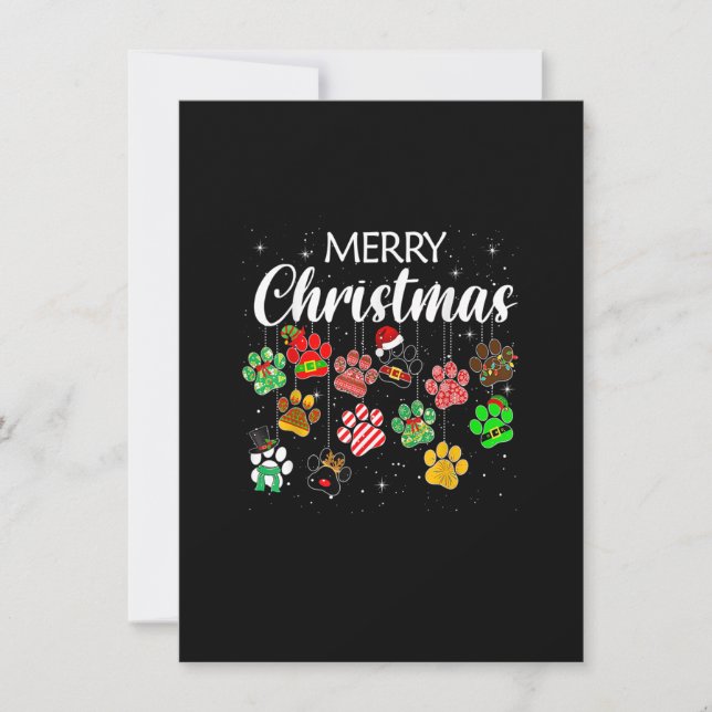 Invitación Feliz Navidad 2022 Papel de perro Imprimir búfalo  (Anverso)