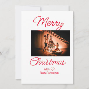 Invitación Feliz Navidad añádase el nombre de la familia foto