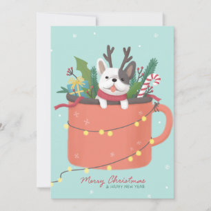 Invitación Feliz Navidad: Arte de Ilustracion de perro