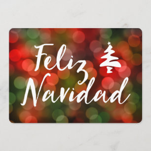 Invitación Feliz Navidad (bokeh lights)