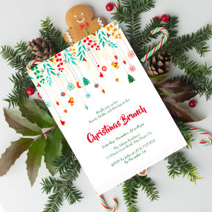 Invitación Feliz Navidad Calcetines de Invierno Fiesta de Nav