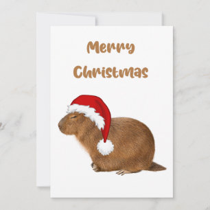 Invitación Feliz Navidad Capybara