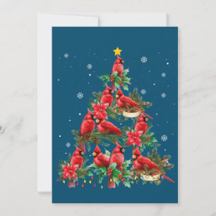 Invitación Feliz Navidad Cardinal Ave Más Lindo Amantes Navid