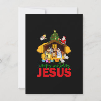 Invitación Feliz Navidad Cristiano Feliz Cumpleaños Jesús Chr